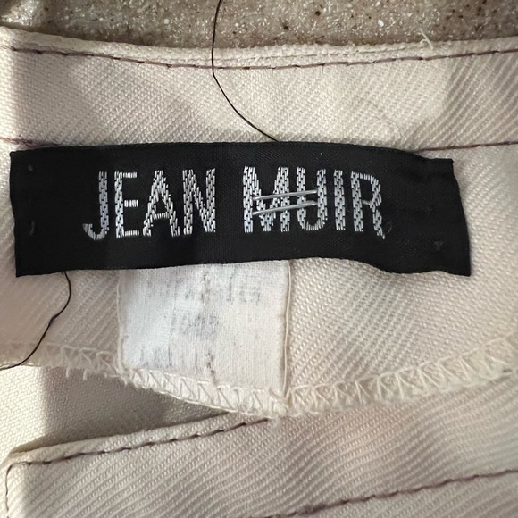 VINTAGE JEAN MUIR Cream Ivory 3/4 Sleeve Princess Coat Womens Size Small - Picture 4 of 7